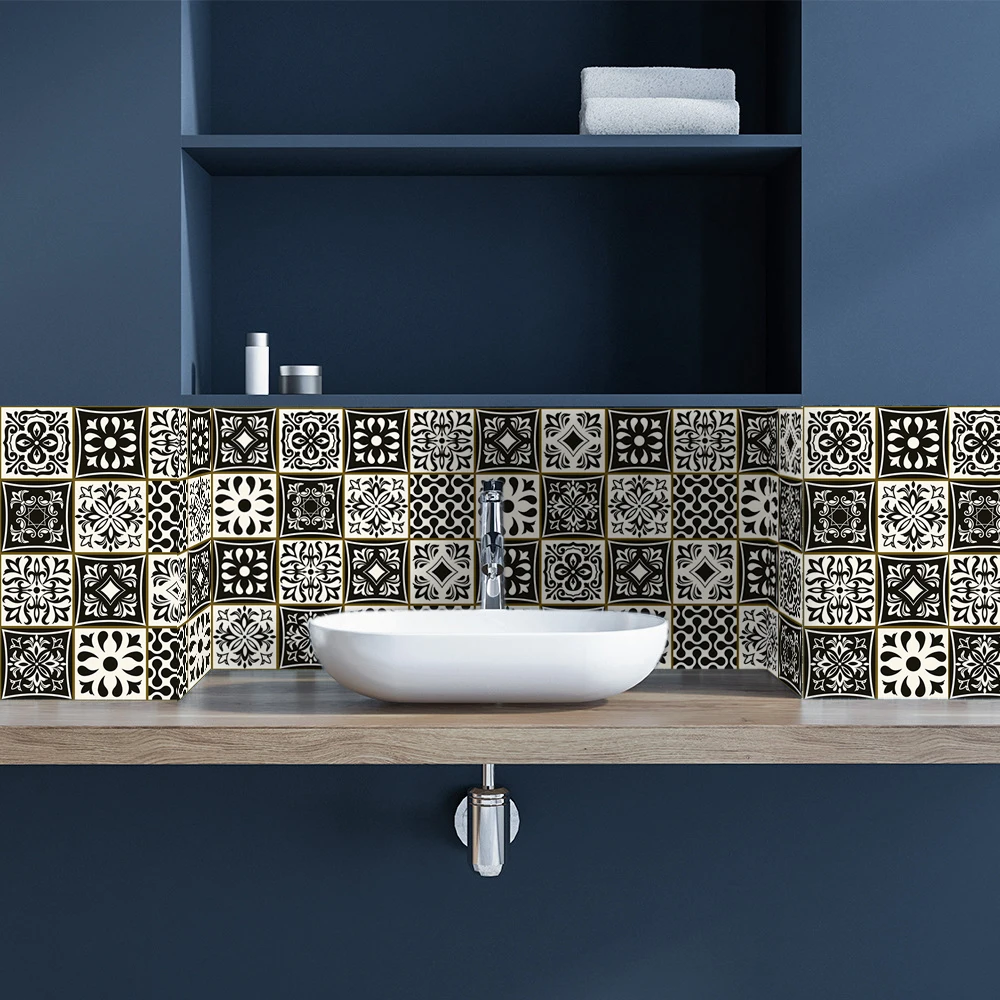 

Classic Crystal Hard Film Brick Wallpaper Peel and Sticker Tile Backsplash Kitchen Bathroom Waterproof Wall Stickers