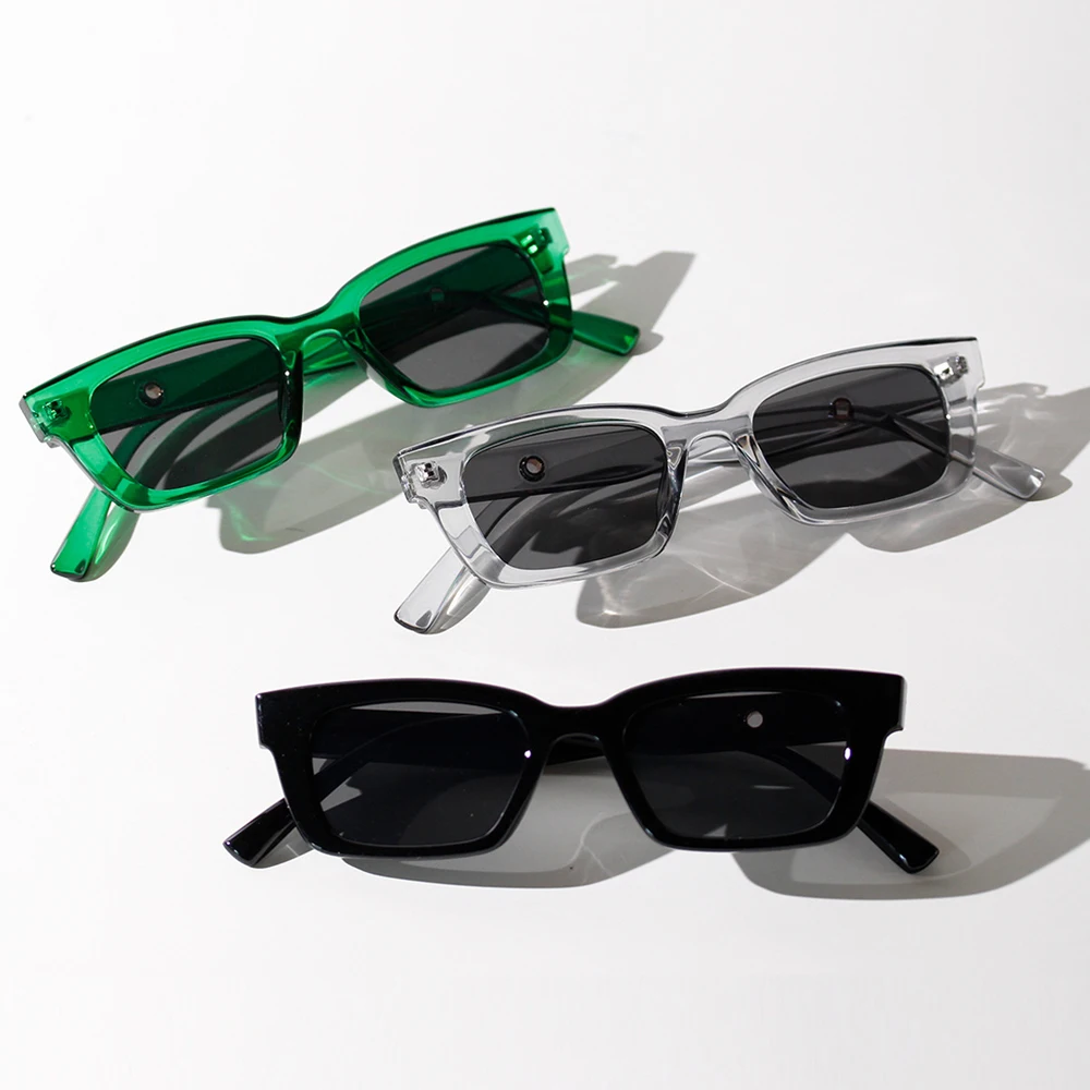 

Small square women retro rectangle sun glasses uv400 female mens shades sunglasses