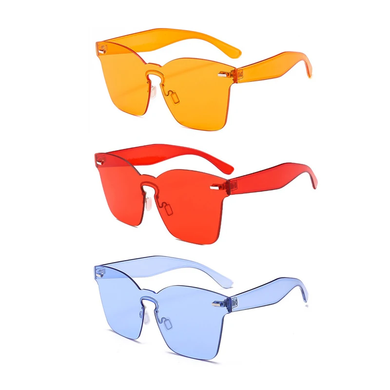 

Bogoo Rimless Sunglasses Square Luxury Brand Designer Women UV400 Sunglasses