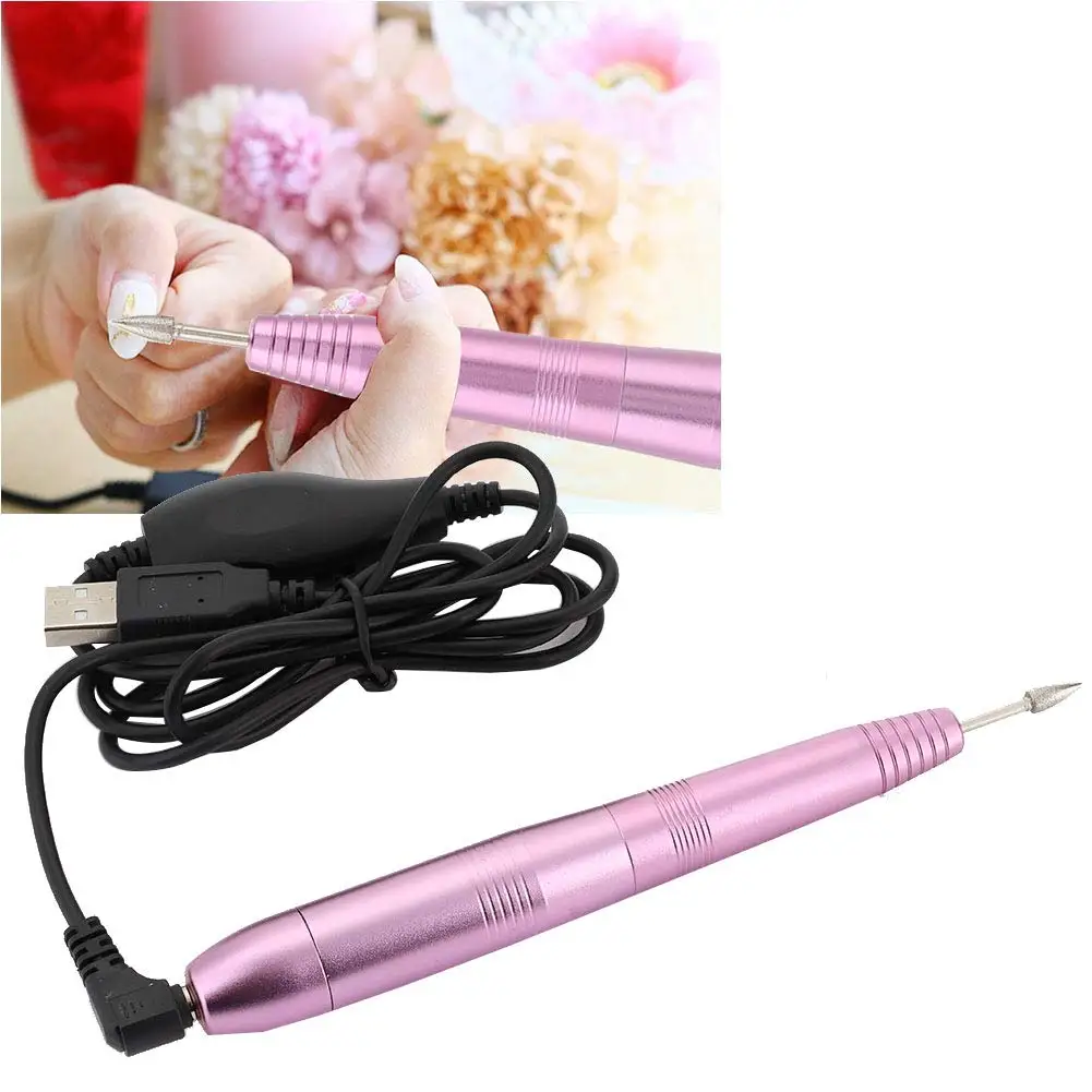 

Art file portable rechargeable electric nail drill pen shape portable electric nail drill Electric Nail Art File Dril, Purple,gold