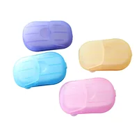 

New Soap Dish Disposable Hand Washing Tablet Travel Carry Toilet Soap Paper Wash Hands Bubble For Travel Camping