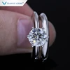 Tianyu Gem Foreverone 1.5CT Moissanite Diamond Solitaire Jewelry Ring Platinum Pt950 Wedding Set For Ladies