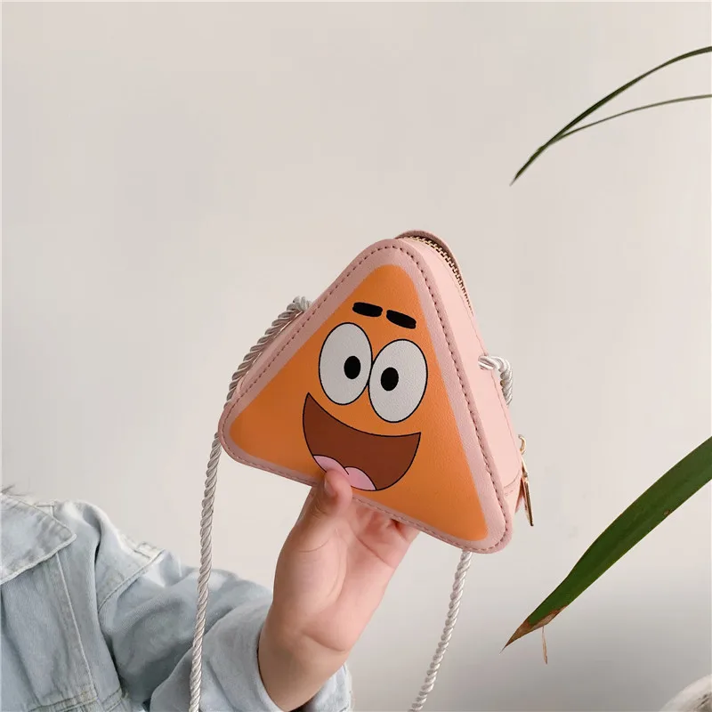 

Cute Fun Cartoon Spongebob Print Small Square kids handbag purse girl children girls shoulder handbag