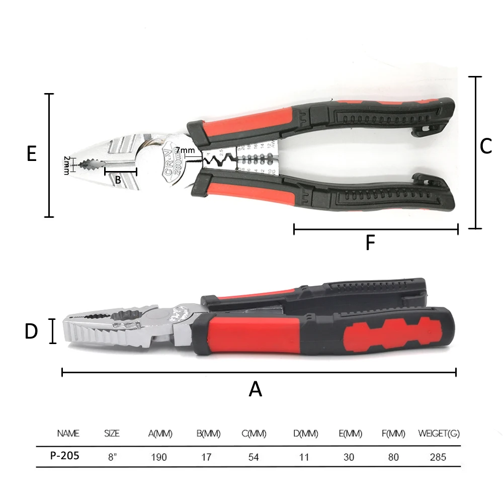 Combination Pliers Function P205 Crimping Tool Electronic Plier Price