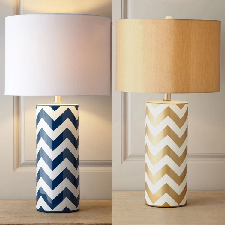 Modern Decorative Home Hotel Office Living Bedroom Bedside Ceramic Fabric shade Table Lights