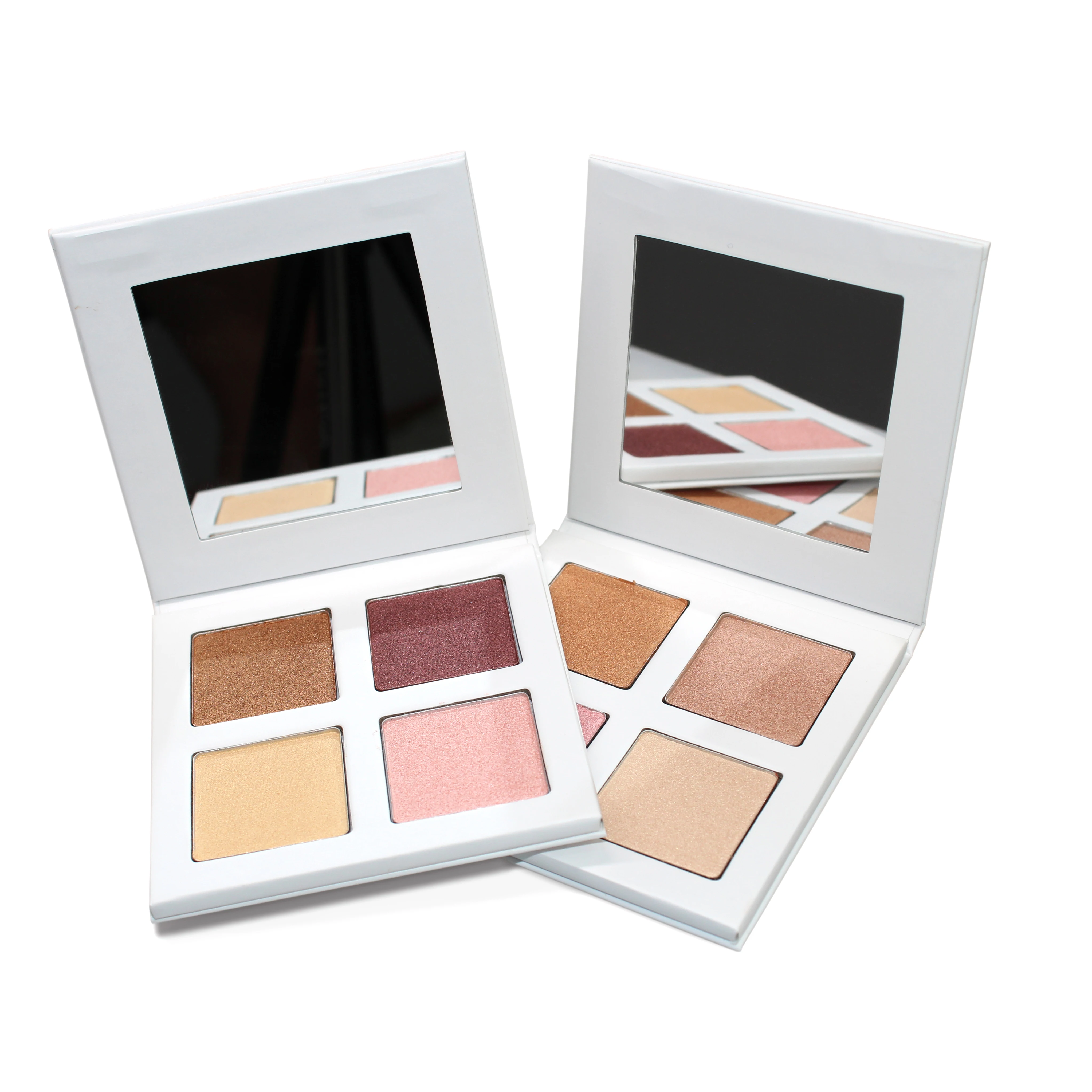 

OEM Custom Shimmer Pressed Powder Private Label 4 Colors Highlighter Palette Makeup
