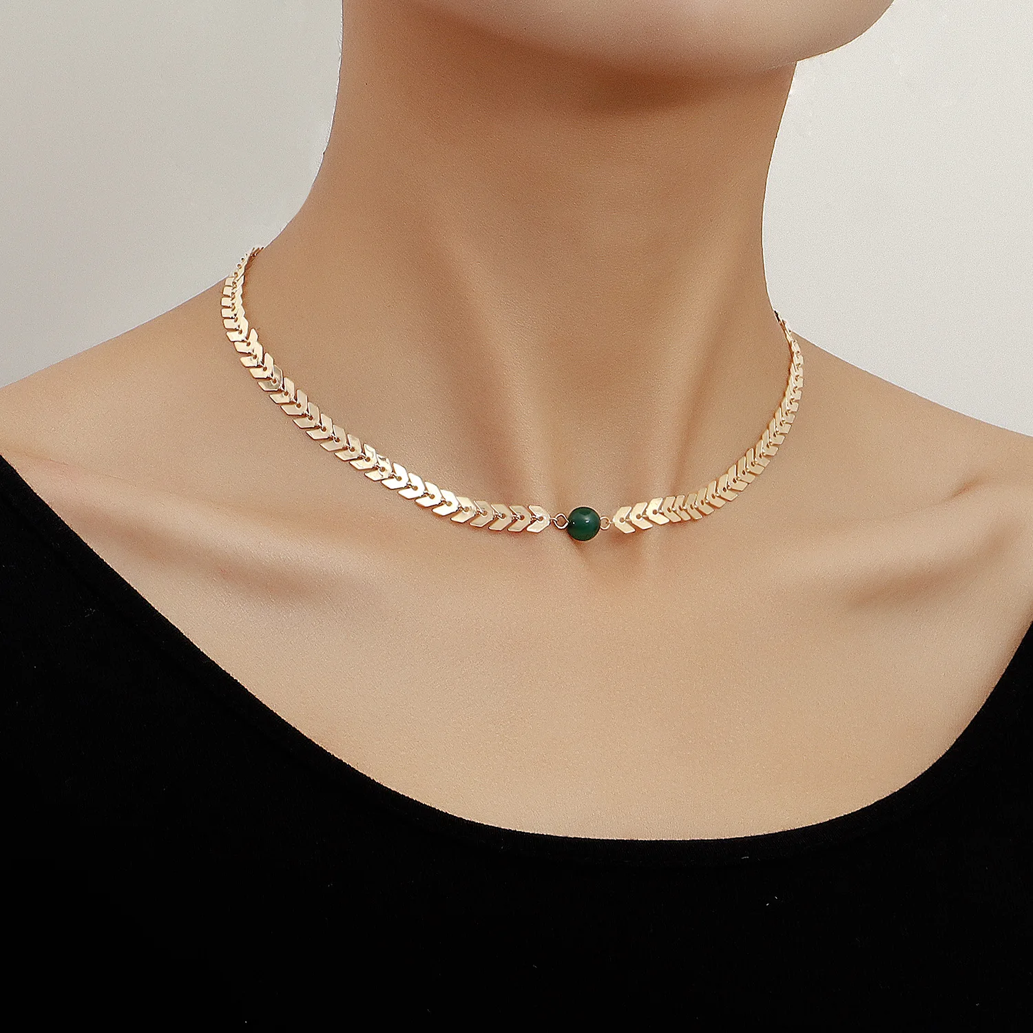 

2023 Fashion Gold Plated Cute Crystal Choker Necklace For Women Jewelry