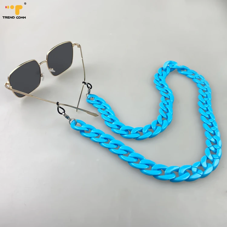 

2021 Wholesale Colored Acrylic Sunglasses Chain Holder Detachable Necklace For Eye Glasses