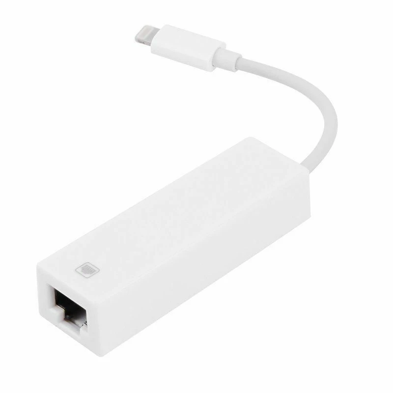 

High Speed Lightning to RJ45 Ethernet LAN Adapter Cable Internet transfer Charger for computer networking, White