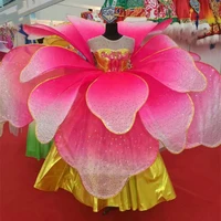 

Big Flowers Blooming Opening Dance Dress Fancy Girls Dance Stage Costumes Performance Dress Stage Dance Wear