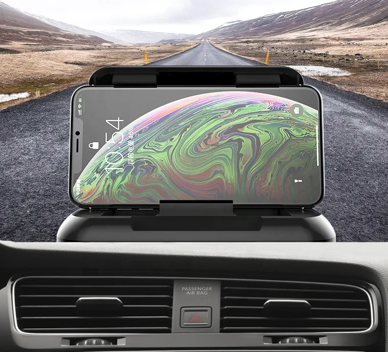 
Car Phone Holder, Dashboard Mobile Car Mount, Dash Mount Cell Phone Holder Anti-Slip Desk Phone Stand for Smartphone 