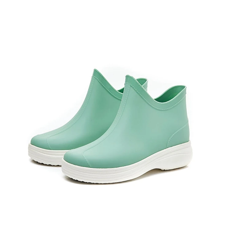 

Wholesale customization high-top waterproof sole non-slip wear-resistant solid color jelly shoes, Customized color