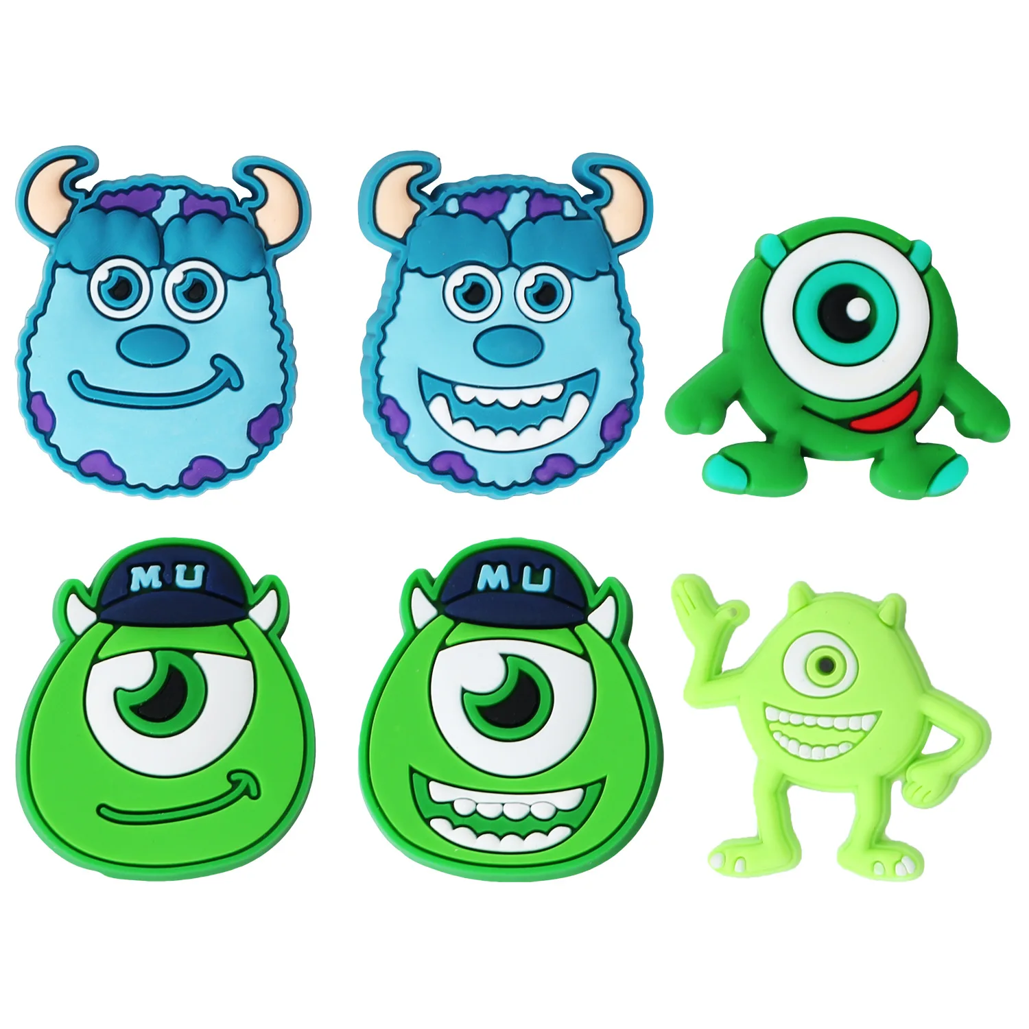 

Factory Direct cartoon Monster Charm Embossed croc Charms For Gifts croc shoes charms kids gifts, As picture