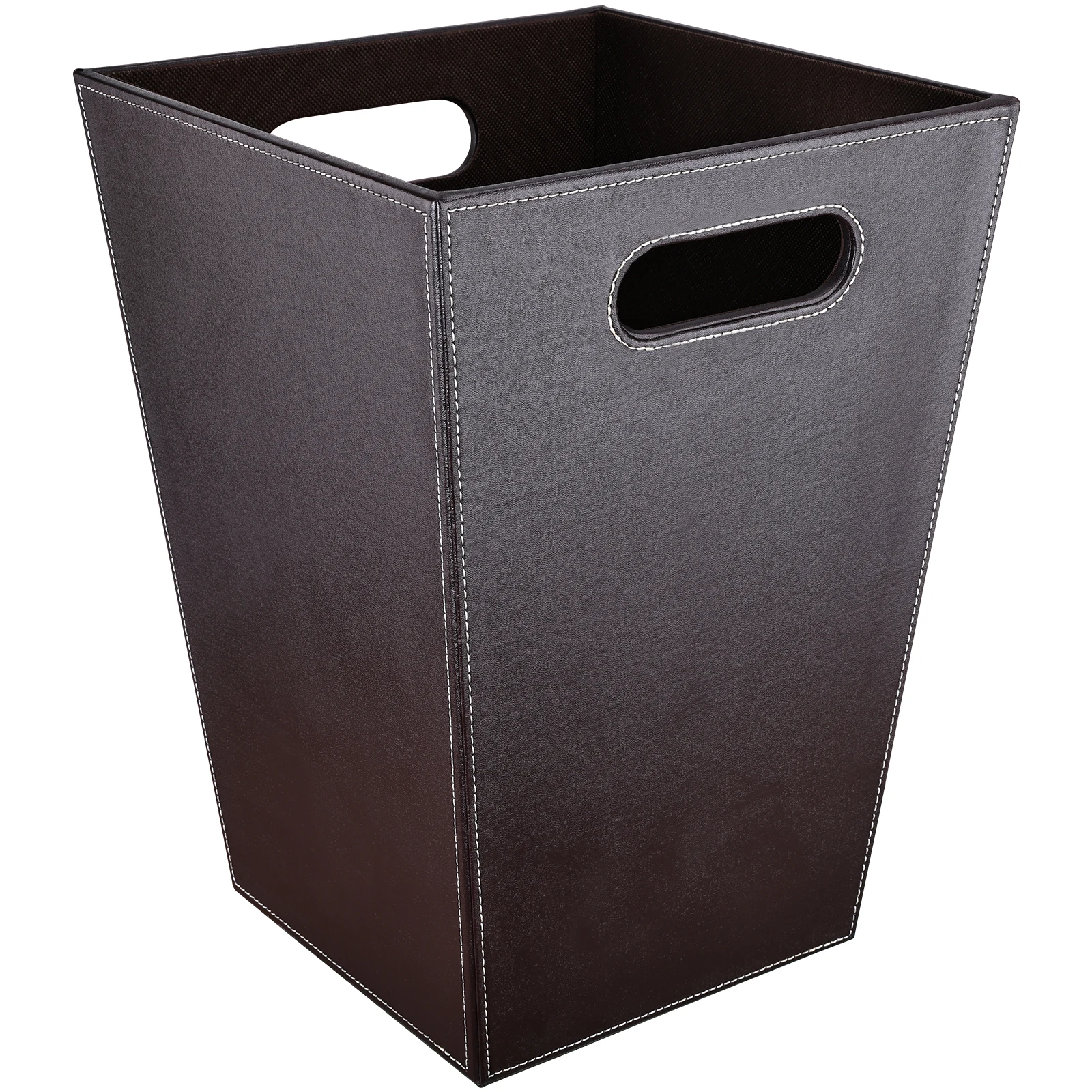 

Wholesales Hotel Restaurant Kitchen Black Dustbin PU Leather Waste Bin Trash Cans