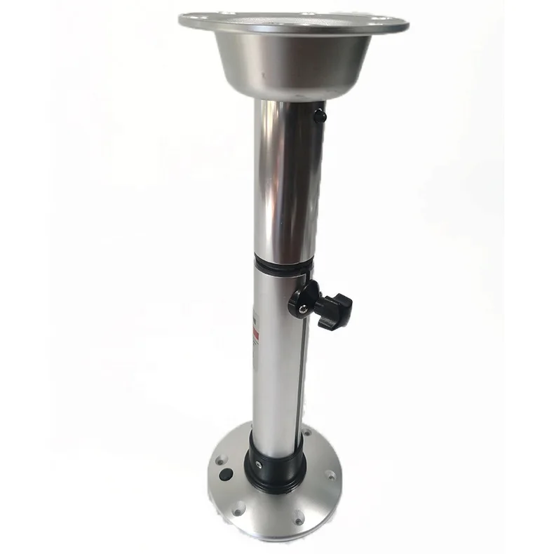 

TOPWELLRV Top-rated Strong Yacht Adjustable Table Pedestal Stand 22"-28" Aluminum for Marine Boat Caravan Motorhome Table Leg, Silver