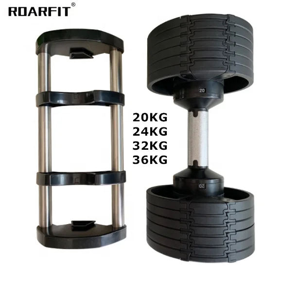 

High quality home and gym equipment comfortable adjustable dumbbells set, Black