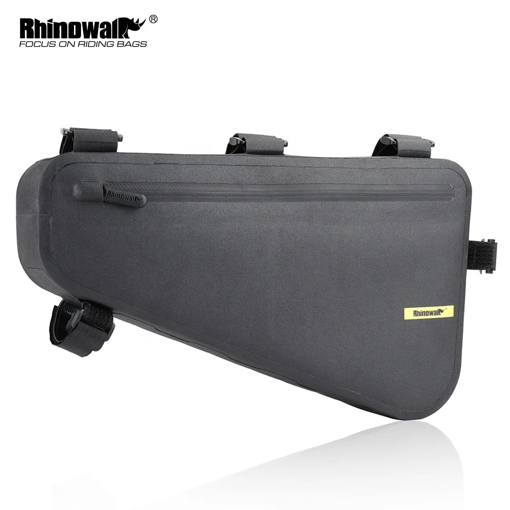 

Rhinowalk 4L Bike Frame Bag, Waterproof Bikepacking Triangle Frame Mountain Bike Bag Bicycle Storage Bag, Black