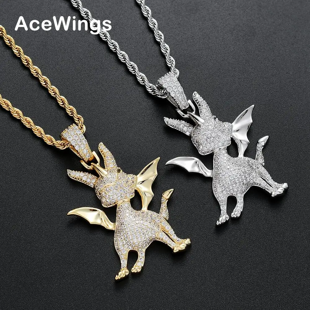 

CN195 Men Brass Setting CZ Pendant Iced Out Cubic Zircon Necklace Hip Hop gift Jewelry bling bling