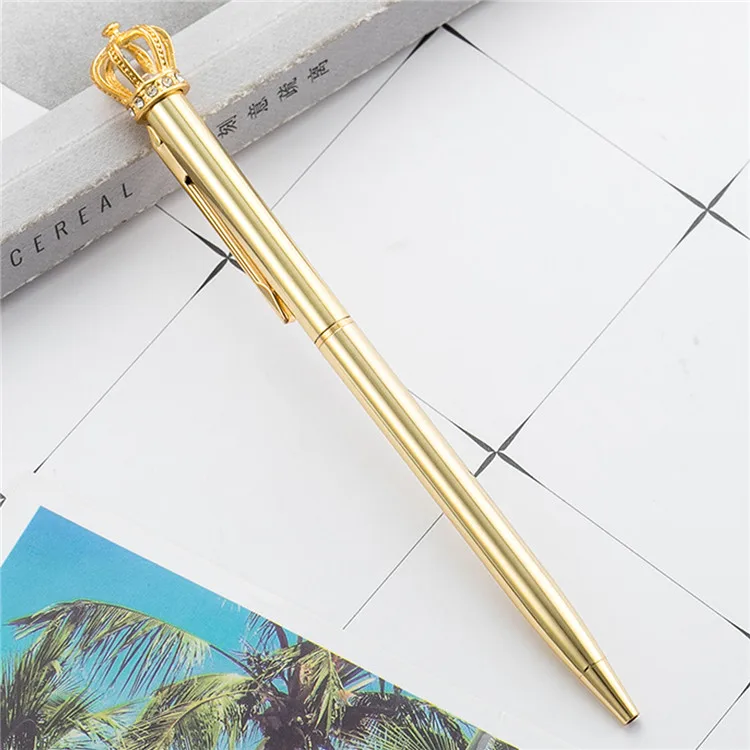 
Korean fantasy crown rotating ballpoint pen, Custom Logo Cute Ball Pen Metal Ballpoint Pen 