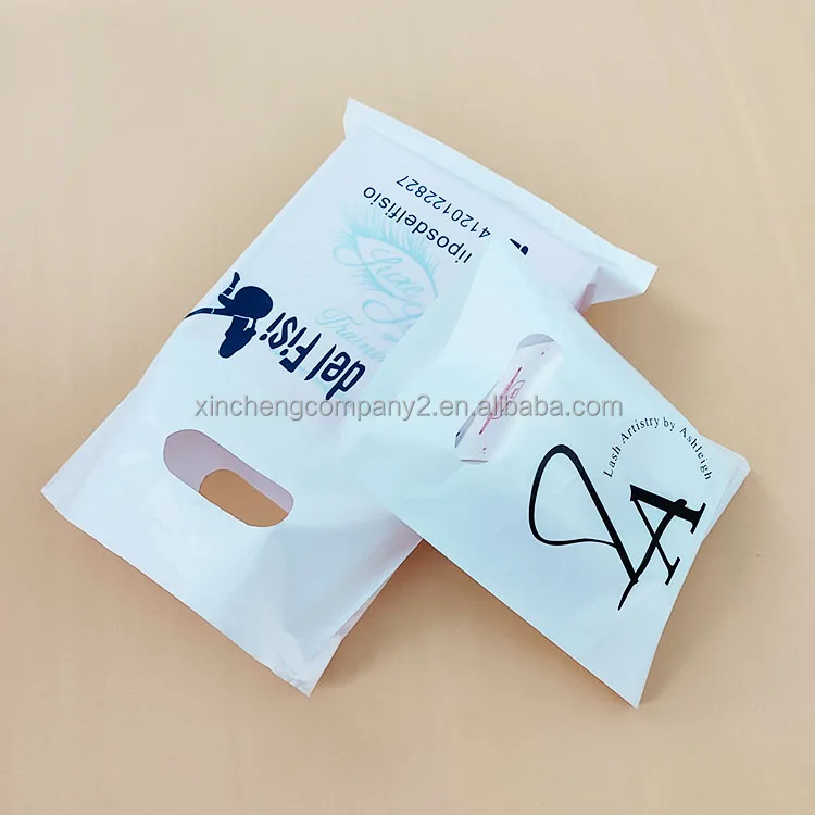 

Custom Logo reusable Fashion Plastic Die Cut Bags Clothing Plastic Shopping Bag