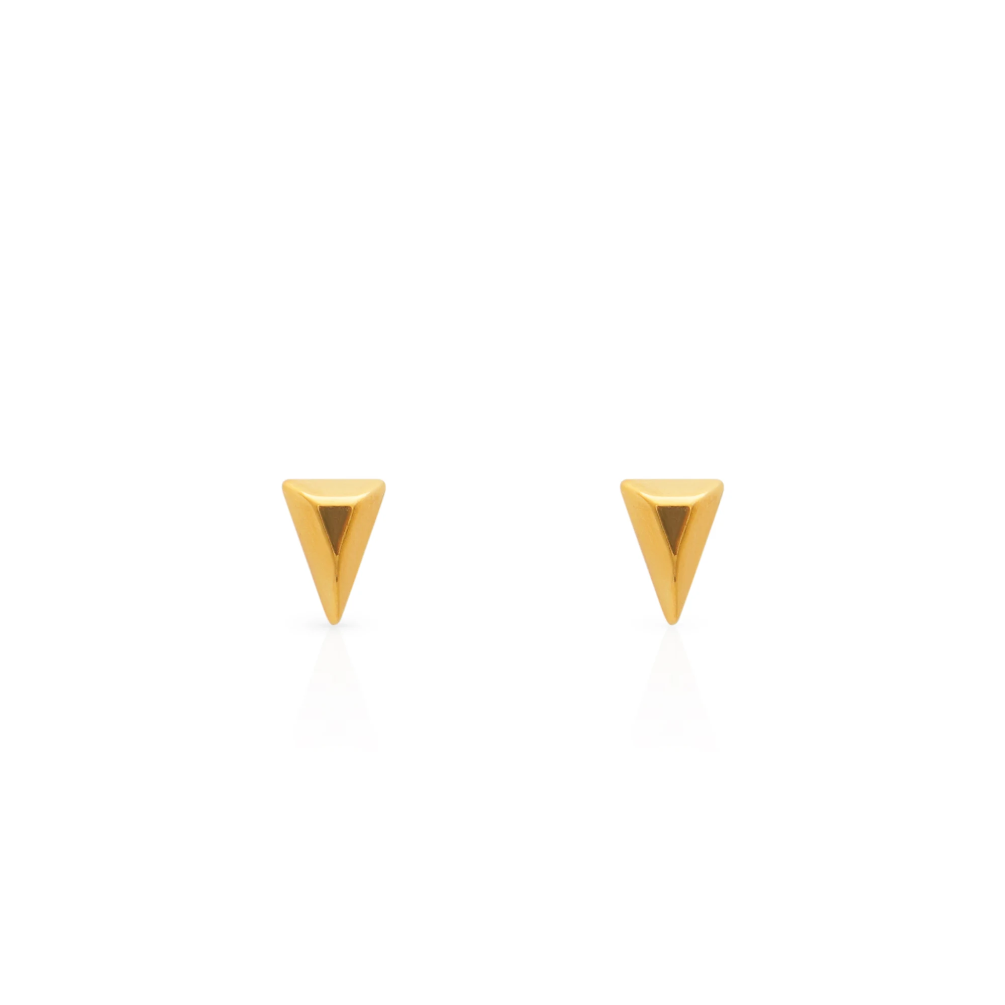 

Chris April 316L Stainless Steel minimalist geometric pyramid shape stud earrings