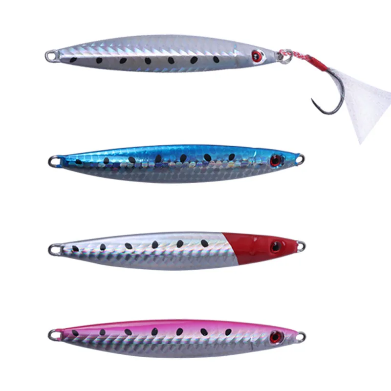 

Cheap Price jigging lure slow Metal 20g 60g 80g 100g 120g Iron Slow Lead Jigs Bait Saltwater fishing jig, 5 colors