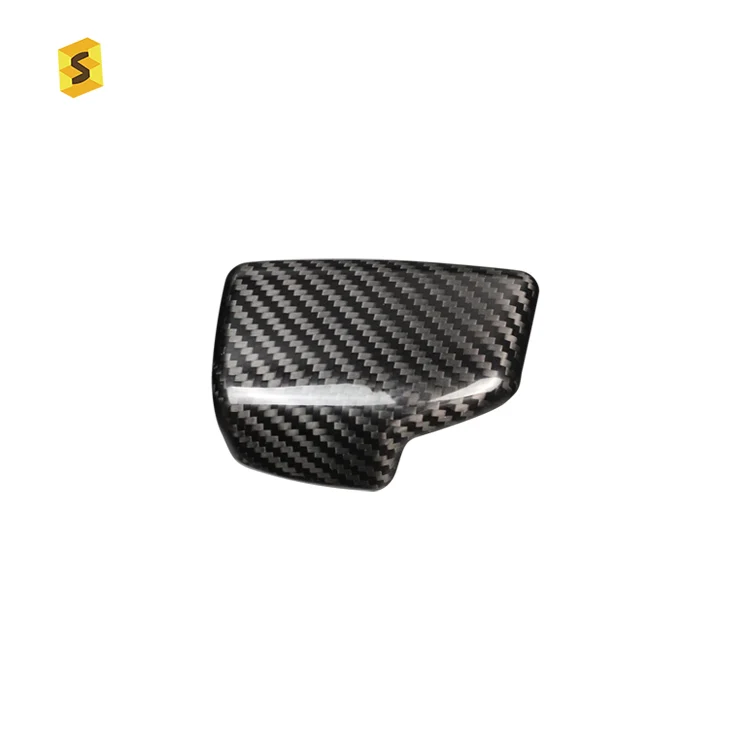 

Real Carbon Fiber Car Interior Accessories B9 Gear Knob Shift Cover For AUDI A4 A5 Q7 Q5 RHD