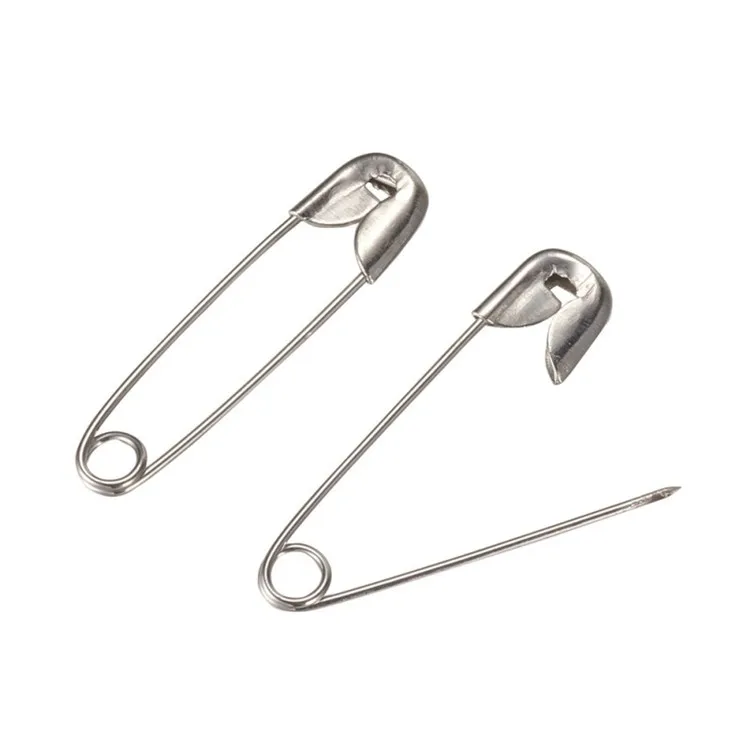 

China Manufacturers 1000pcs  Safety Pins with Silver Color Decorative Small Custom Metal Safety Pin for Garment Accessory