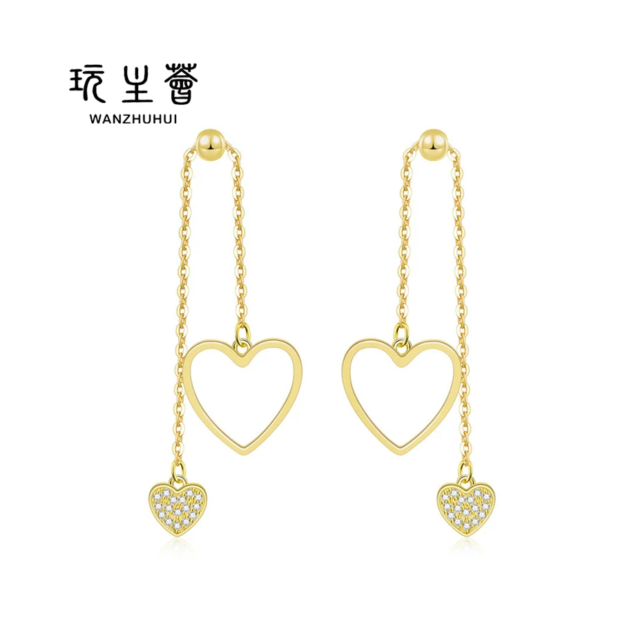 

Wholesale low price beautiful hollow out heart s925 silver pendant earrings