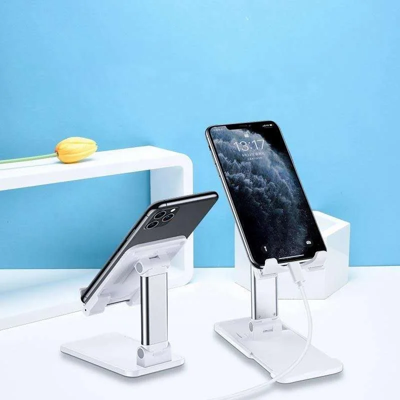 

ZHIKE Best Sale Desktop Universal Aluminum Support Smartphones Tablets Adjustable Angles Phone Holder Stand, Black,white,orange