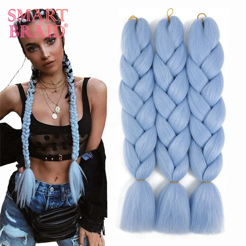 

Color gigante extension de cabello trenzado hembra gigante trenzado crochet pelo de alta temperatura pelo trenzado sintetico