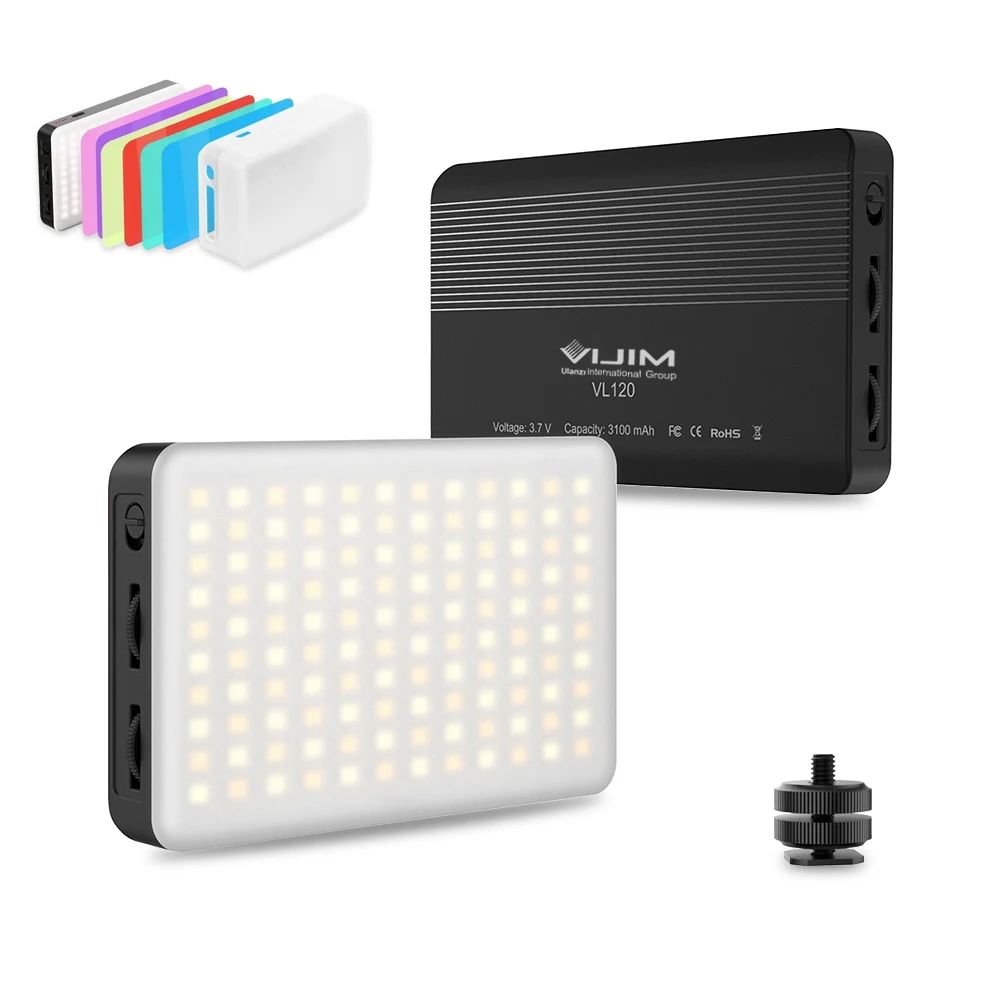 

VL120 3100mAh LED Video Light With Cold Shoes Vlog Fill Light