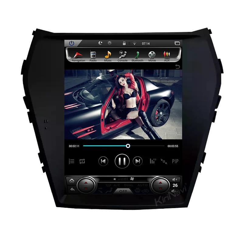 

KiriNavi Vertical Screen 10.4" Android 6.0/7.1/8.1 car radio navigation system For Hyundai IX45 Santa Fe 2016 + android car dvd