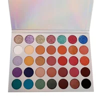

Private Label 35 Color Glitter Eyeshadow Palette with Cardboard packaging