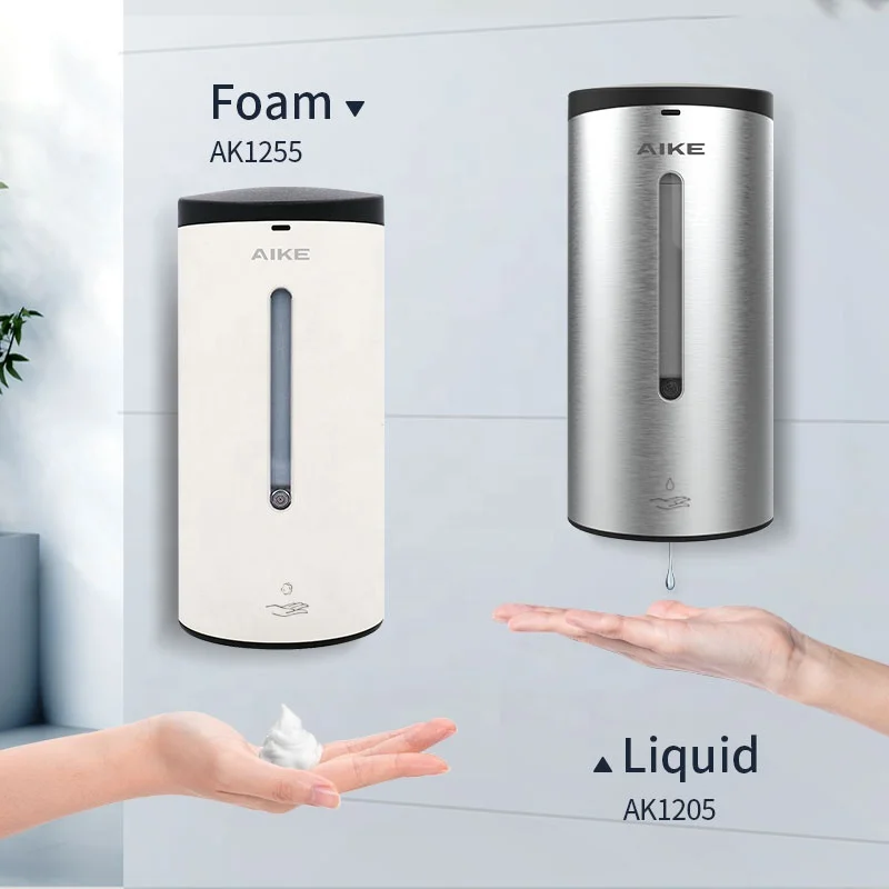 
CE ROHS AK1205 Bathroom 304 Stainless Steel 700ml Touchless Automatic soap liquid dispenser 
