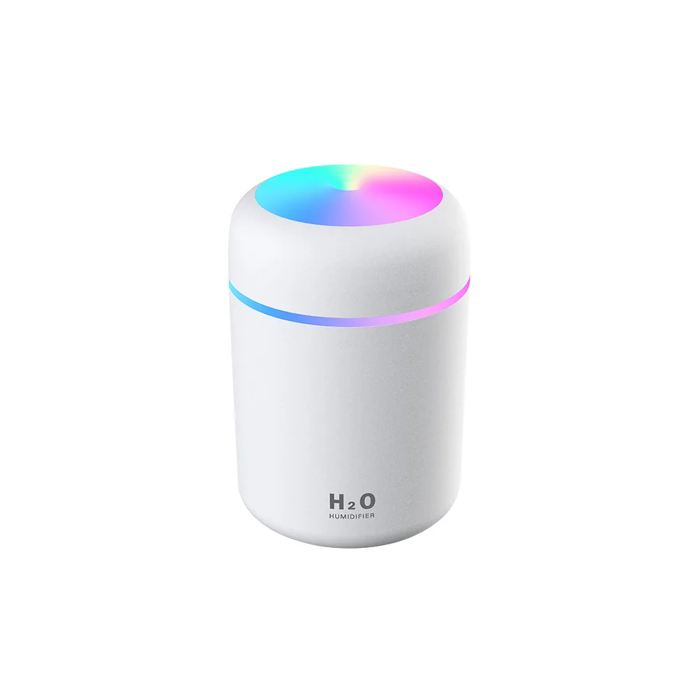 

2020 New Exquisite USB Car Humidifier Diffuser Cool Mist LED Night Light Mute Air Humidifier, White