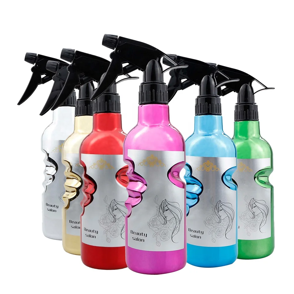 

New Special Finer Electroplating 500ml Bottle Body Barber Shop Continuous Sprayer Bottle Hair Salon Hair Stylist Plating Bottle, Gold ,silver ,purple ,red ,green ,blue