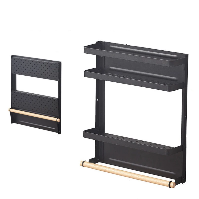 

Folding Magnetic Storage Rack Space Saver Kitchen Fridge with storage holder