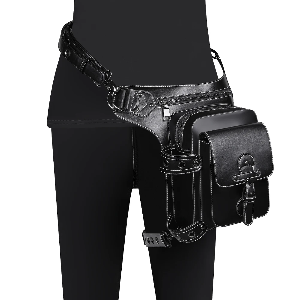 

New fashion steampunk spot punk multifunctional shoulder sacoche homme tactics backpack waist bag