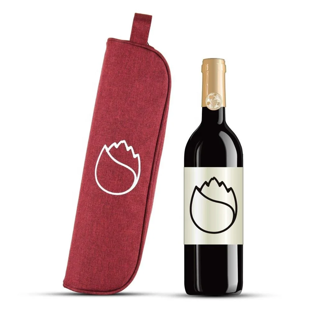 

Passion Red Single Bottle Red Wine Insulated Cooler Bag
