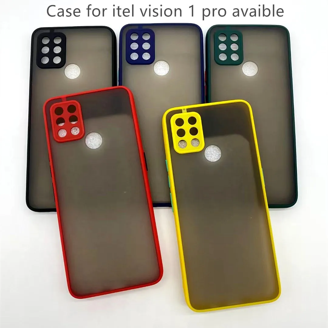 

2021 New African TPU Acrylic Frosted Skin Feel Softer Back Cover Phone Case For Itel Vision 1 Pro Mobile Phone Back Cover