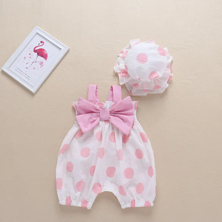 

2020 NEW Baby Girls Clothes Summer Sunsuit Floral Print Princess Rompers+Sun Hat Brief Set Infant Outfit Girls Jumpsuit Clothes