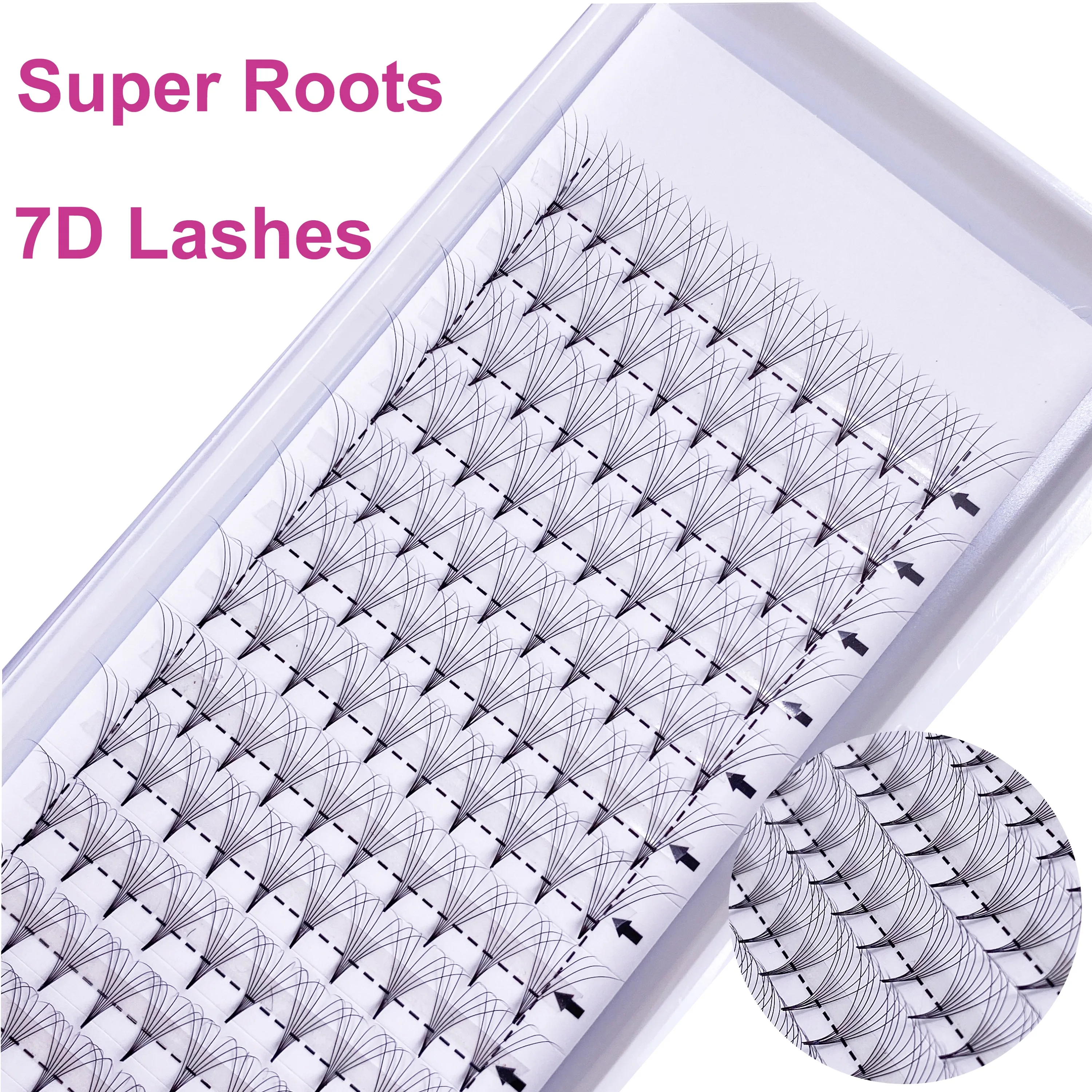 

eyelash extension supplies silk eyelash made in korea 0.05 premed fans 3D 4D 5D 6D 7D 8D 10D super roots lashes, Black