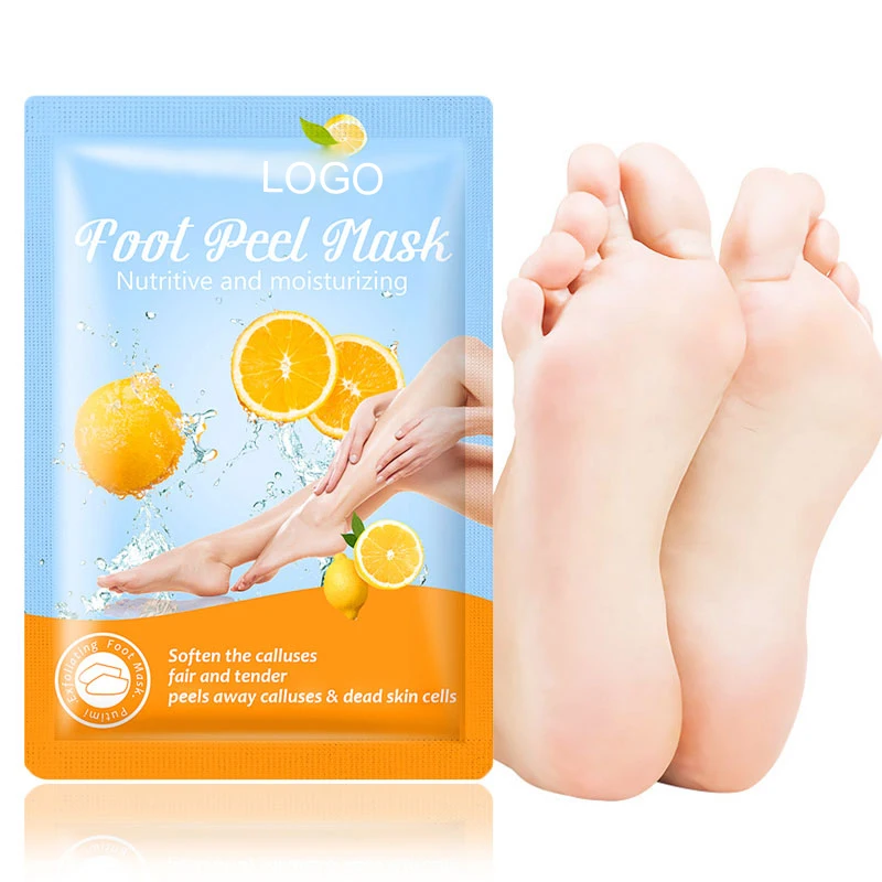

OEM Lemon Foot Peeling Mask Mascarilla Para Pies Nourishing Foot Care Dead Skin Peel Off Footmask Moisturising Feet Peel Mask