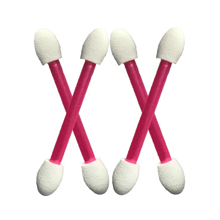 
Factory Direct Selling Cheap Disposable Double Side Eyeshadow Sponge Applicator With Foam Tip 