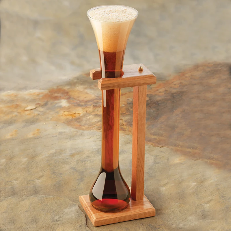 Wooden Stand Beer Glass