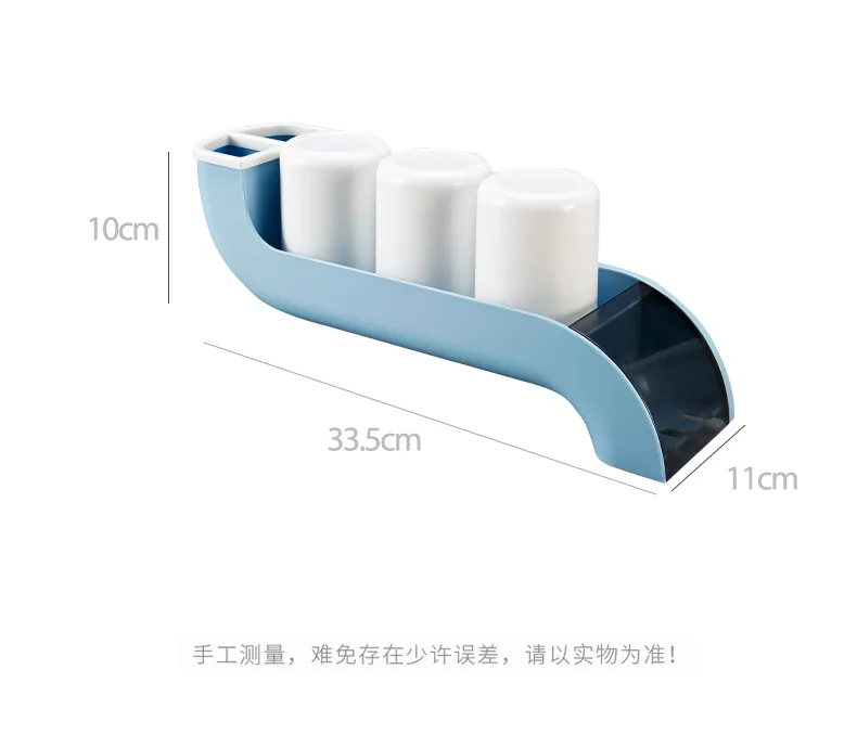 Hanging Plastic toothbrush holder wall Mounted  with cups toothpaste  holder toothbrush cover storage rack Bathroom Accessories