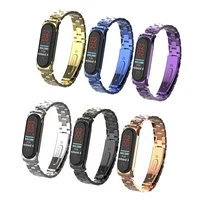 

ODM Holdmi new design 43027 series black solid stainless steel mi band 4 watch metal strap for xiaomi