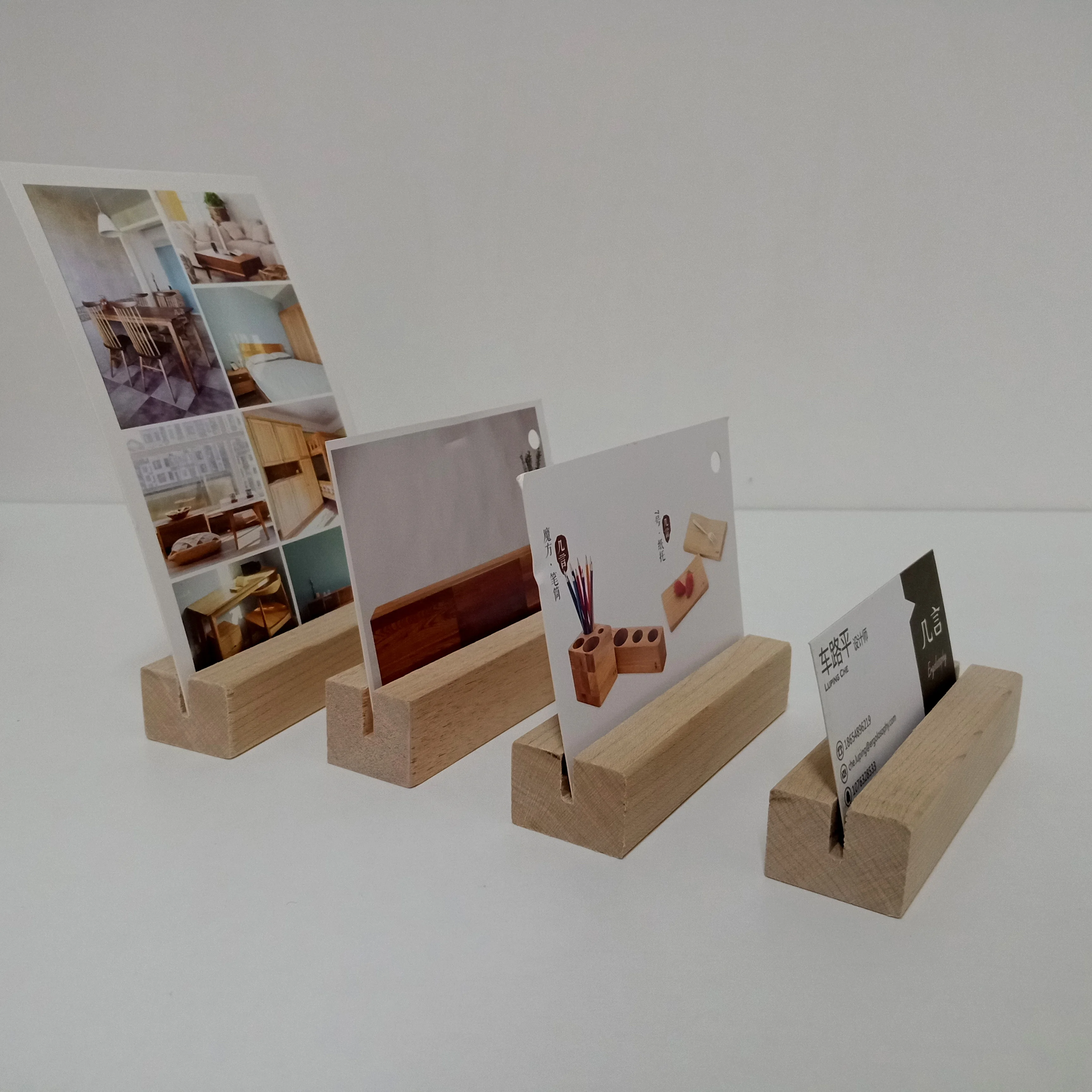 

Free shipping Standard European Sized Heavy Wooden Office Business Card Stand