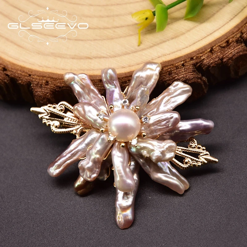 

Natural Freshwater Baroque Pink Purple Pearl HairPin For Women Girl Party Handmade Fine HairPin Jewelry Wholesale
